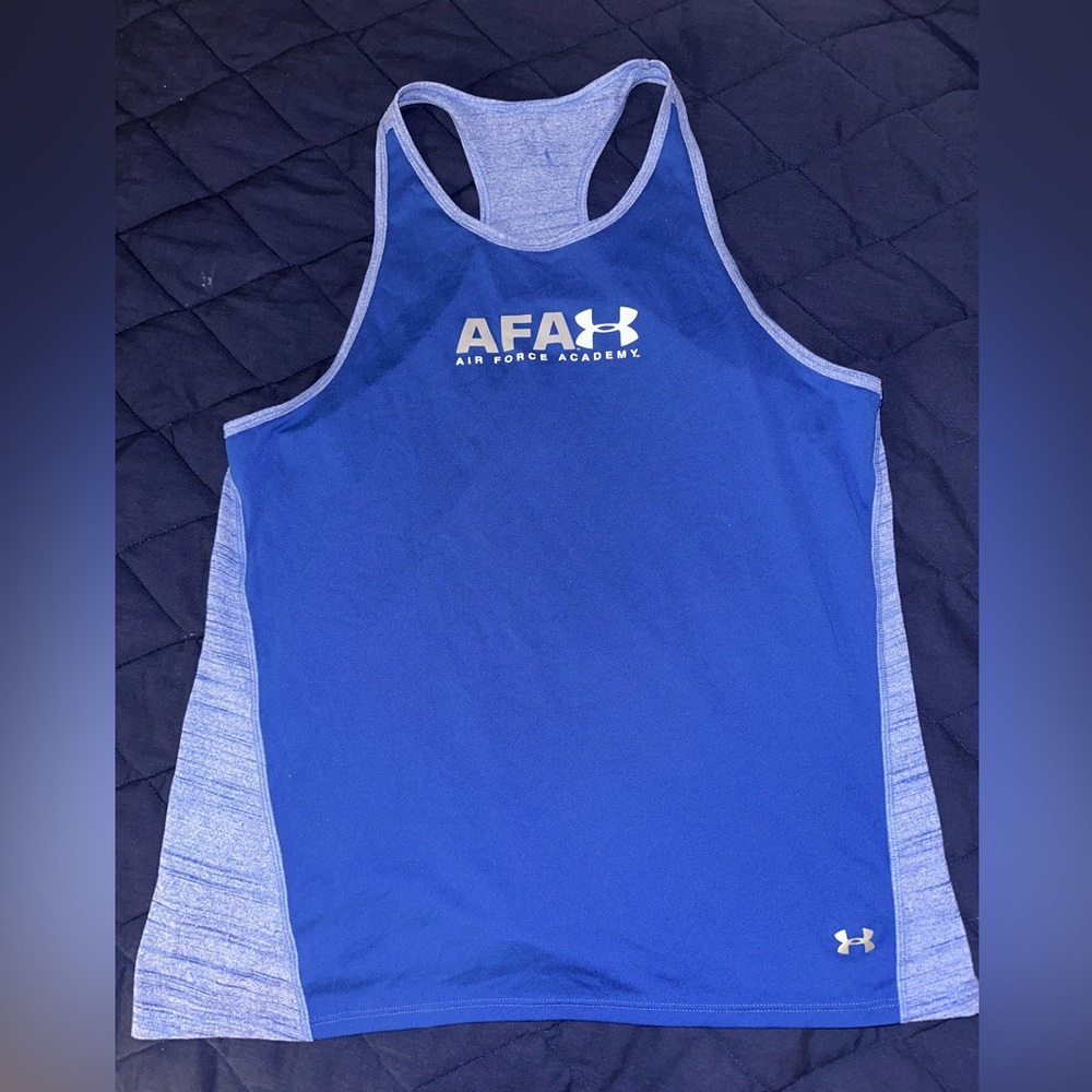 Blue Under Armour Air Force Academy tank top